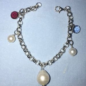 Sterling silver bracelet with semi precious stones